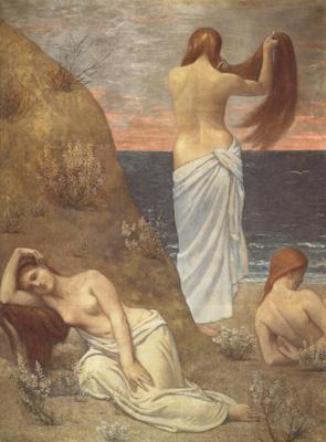 Pierre Puvis de Chavannes Young Girls at the Seaside (mk19) Spain oil painting art